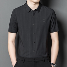 Y4301钱塘2020-2夏季男士精品商务休闲短袖衬衫P70，男装衬衫，钱塘207-2