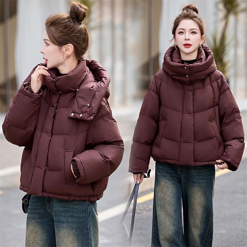 白鹅绒羽绒服女短款小个子冬季2024新款高级感超好看加厚高端，女装羽绒服，美沁