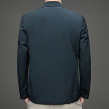 春秋季薄款宽松免烫男士商务休闲时尚夹克外套中年新款男装上衣，男装夹克，电商B212（原钱塘6029）