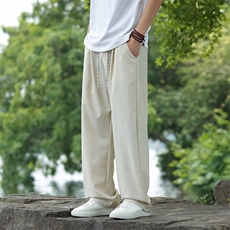 风亚麻松弛感休闲直筒裤星座815-8606p75，男装休闲裤，星座815（原A203）