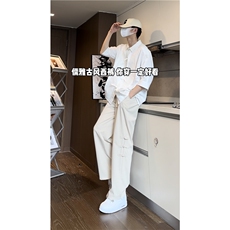 抖音品质夏季新款风新中式盘扣宽松西裤B315-K24045-特p30控58，男装休闲裤，电商B315