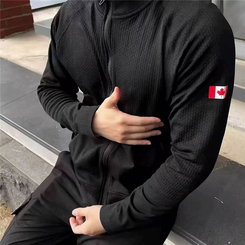 无缝提花lu家同款平替外套健身立领弹力拉链夹克外套潮CU016P75,男装夹克,电商D256-3(原A064-3)