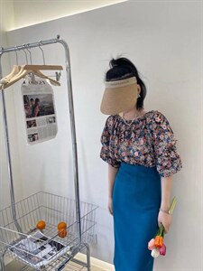 夏季新品 碎花上衣可两穿图片