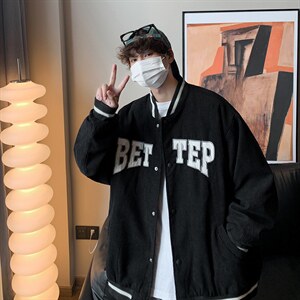 夹克外套男春秋季美式复古棒球服ins港风潮流上衣 W5431-P55图片