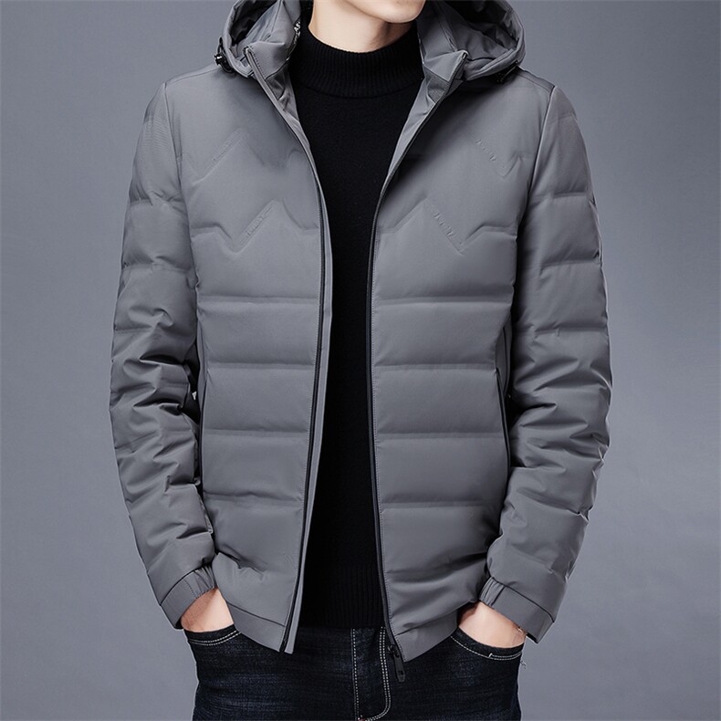 AN9190钱塘2020-3秋冬中年男士商务休闲简约连帽羽绒服外套P265，男装羽绒服，钱塘207-3