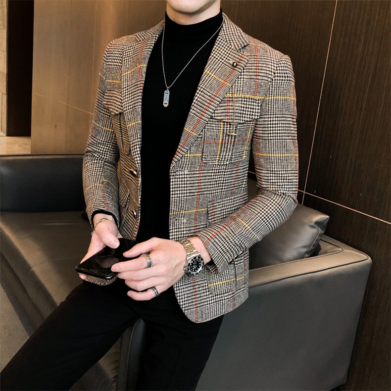 秋冬夹克西装单西修身休闲男士西服A236-XZ-193-P130,男装夹克,电商A236