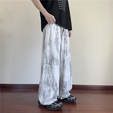 夏季新款潮流扎染舒适透气宽松休闲冰丝裤B315-K25683-特p30控58，男装休闲裤，电商B315