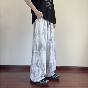 夏季新款潮流扎染舒适透气宽松休闲冰丝裤B315-K25683-特p30控58图片