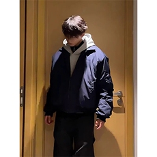 藏青色美式飞行夹克男生初秋一整套ootd穿搭套装cleanfit短款外套，男装夹克，电商B369（原A024）