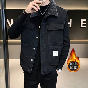 MJ215J-P68-限价98 M-5XL现货男士得物马夹背心外套牛仔cityboy图片