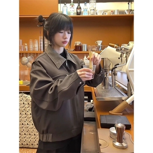 现货得物二开 百搭简约经典高级休闲百搭潮夹克外套男JK1296-P78图片