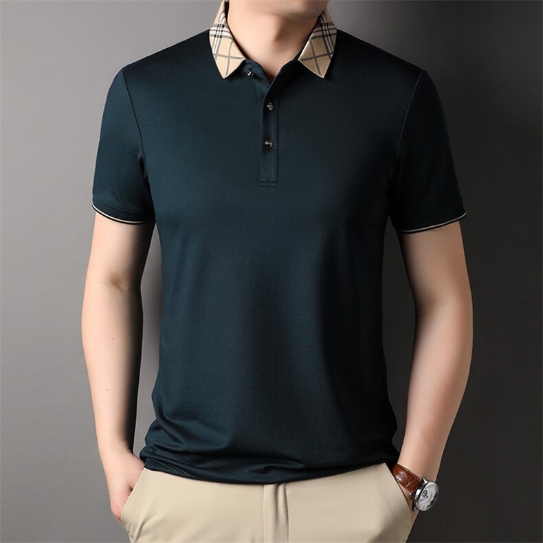 精品时尚短袖T恤男上衣夏季男休闲免烫T恤POLO衫HP3902-P60图片