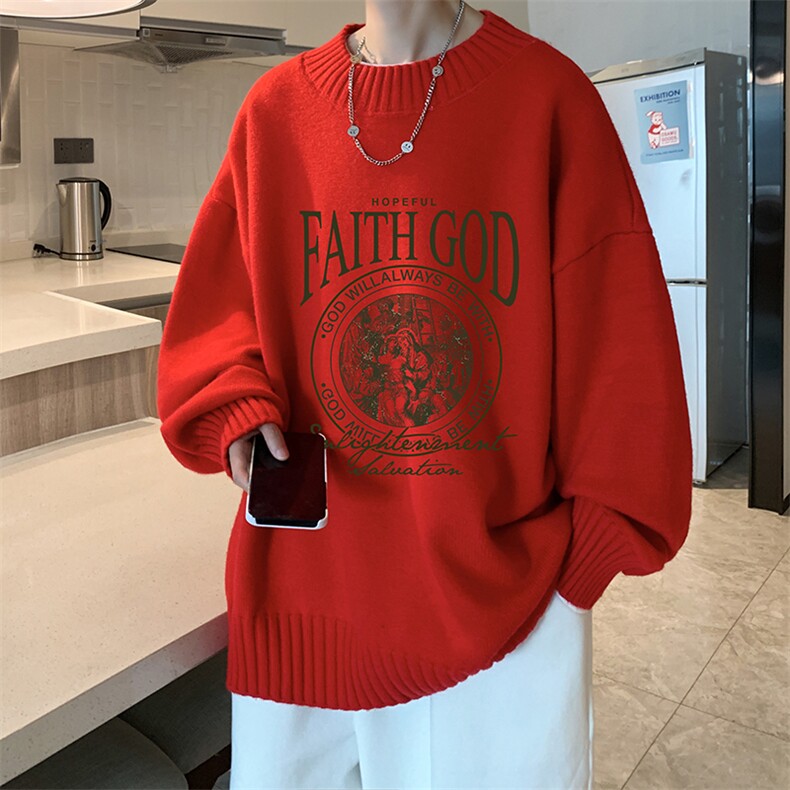 半高领毛衣男大码胖子针织衫毛线衣M18388-P45加绒款-P65,男装针织衫/毛衣,电商A040
