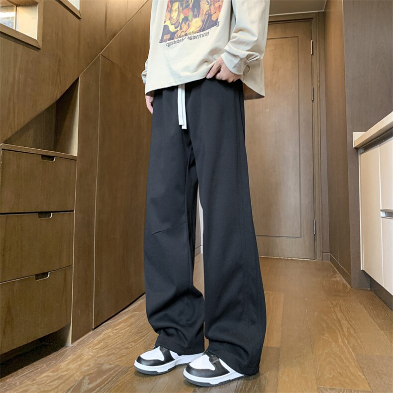 垂感裤子男春秋新款直筒拖地长裤潮牌潮流休闲运动卫裤K7825-P35,男装休闲裤,星座505-3