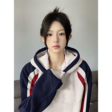 【有货】FB00CC-常规特P45加绒特P55拼接条纹卫衣男连帽外套，男装卫衣，星座1007（原301D）