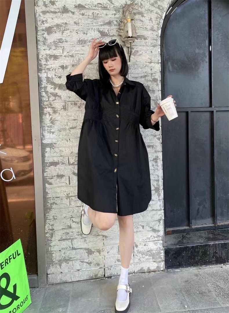 爱美欧夏季新款现货衬衫连衣裙，女装衬衫，爱美欧