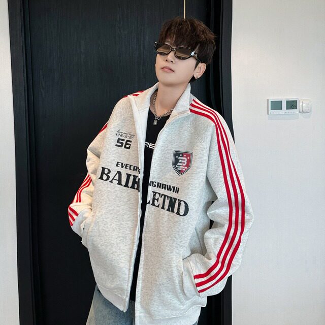 美式卫衣外套男初秋2024秋冬新款宽松春秋翻领开衫WY73/P50,女装短外套,星座506