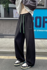 青少年运动裤子男生春秋季美式高街户外简约潮牌宽松直筒休闲长裤，男装休闲裤，电商C305A