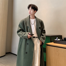 翻领男装呢子风衣中长款宽松型冬季加棉保暖外套潮A071-F10-P145，男装风衣，电商A071