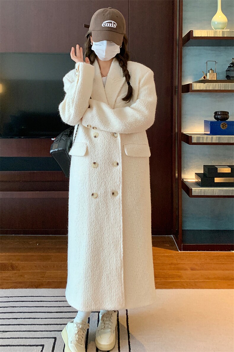 2C085-Q932AP305新款奶白色长款90白鸭绒羽绒服外套控478现货,女装羽绒服,2C085