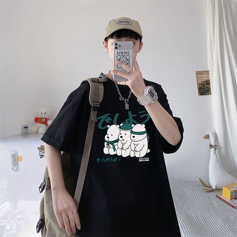 夏季新款潮牌流行印花帅气青少年宽松男士休闲T恤T1540-P20图片