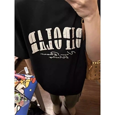 万针全刺绣工艺抖音得物高品质260克重磅纯棉双纱美式高街短袖T恤，男装T恤，电商A486-1