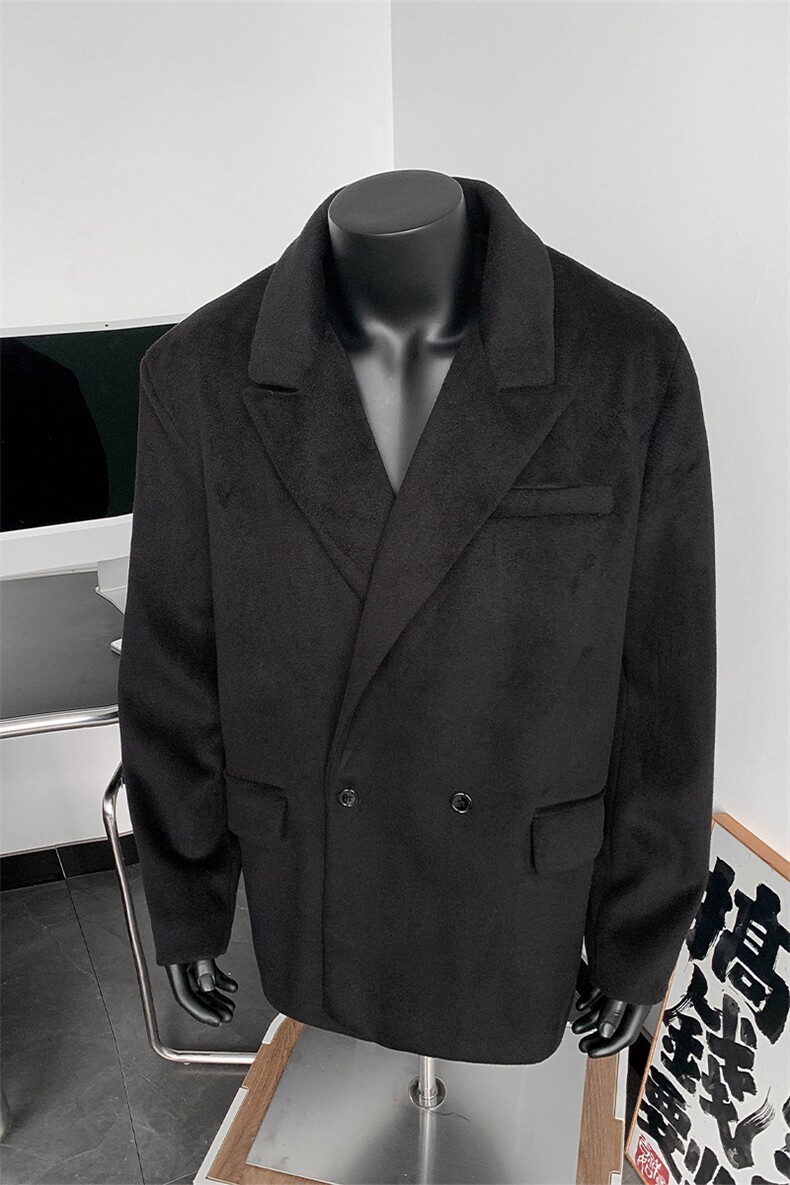 男装呢料呢子夹克外套24冬季西装领毛呢大衣XZ514-2-24275-P98,男装夹克,星座514-2(原B239)