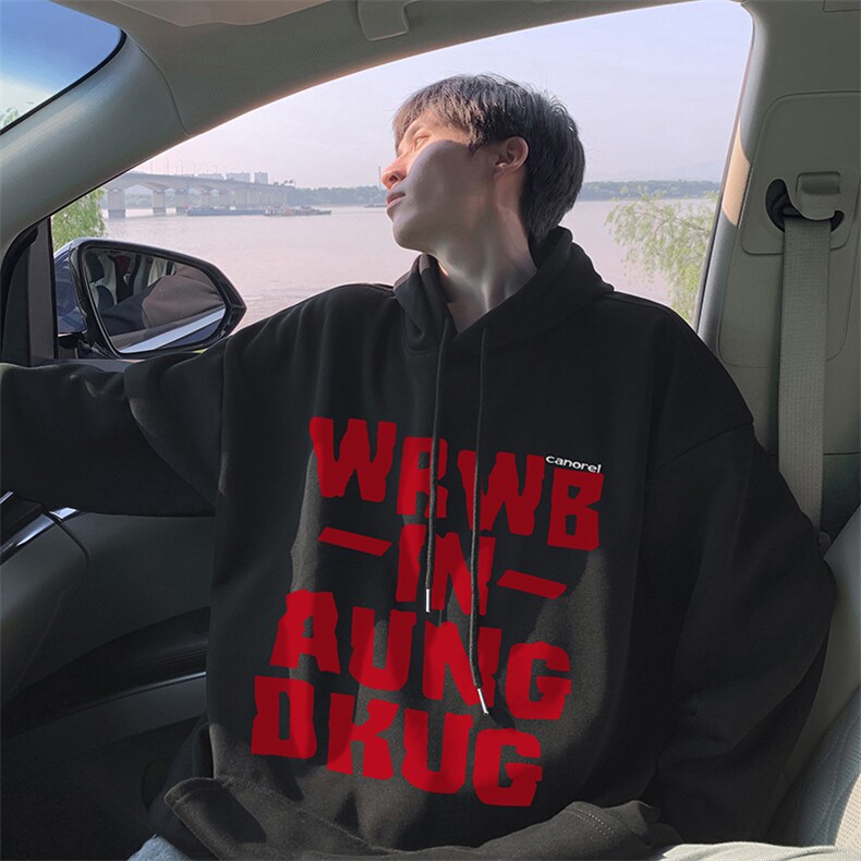 抖音得物供货可提供视频秋冬重磅美式宽松连帽卫衣DL2050,男装卫衣,电商A486