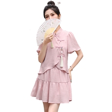 《48H发》复古时尚新中式两件套套裙，女装套装/套裙，婷轩阁