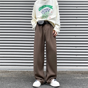 8XL-M 特大码休闲百搭垂坠感西裤直筒宽松长裤西装裤男K926P55图片