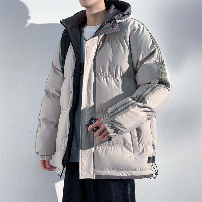 港风冬季新款连帽棉服中性情侣风潮牌百搭外套333-P85,男装棉衣,星座717