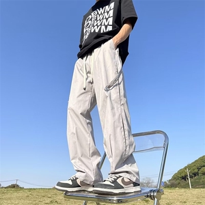 高街痞帅机能休闲裤子男潮牌直筒阔腿休闲长裤 MK9838-P38图片