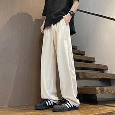 2025春季新款垂感休闲裤男宽松直筒九分裤纯色百搭K227P50，男装休闲裤，电商B278