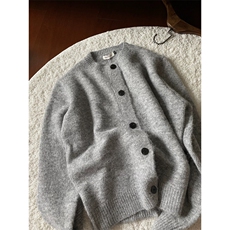 706-1-MY5338-P55特P现货秋季老钱风开衫毛衣百搭圆领针织衫，男装针织衫/毛衣，星座706-1