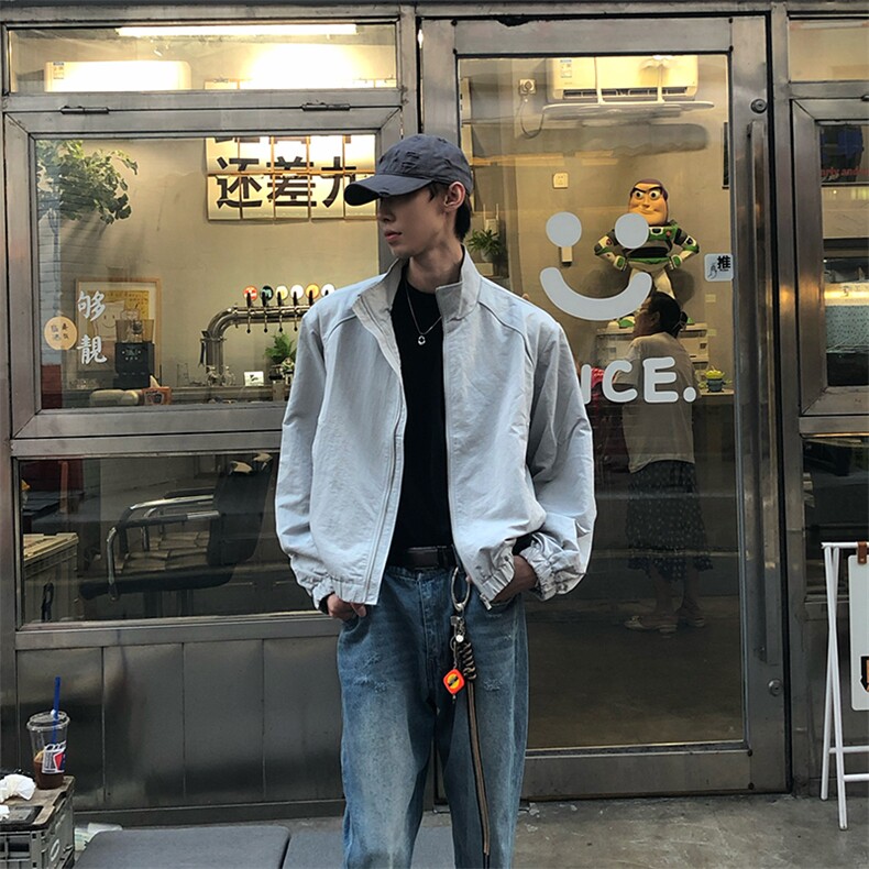 现货自制垫肩三防面料cleanfit外套子母带夹克男女，男装夹克，星座807