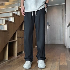 美式高街阔腿裤子男夏季薄款条纹休闲裤潮牌复古运动裤80222-p35，男装休闲裤，星座1008