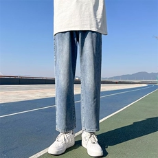 牛仔裤男春季阔腿ins宽松潮流裤子NZ722P45，男装牛仔裤，星座1116-2
