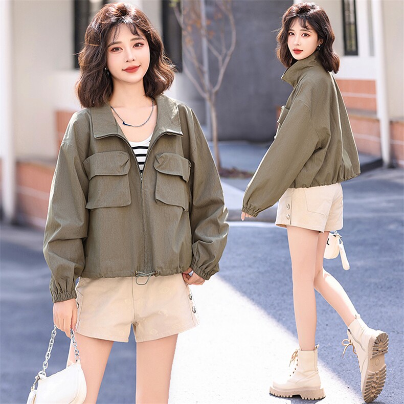 现货！可退现！2024年秋季新款夹克上衣女设计感小众时尚短款外套，女装短外套，今喜