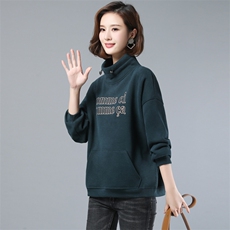 2022年秋季新款加绒加厚卫衣女长袖韩版宽松显瘦百搭上衣服打底衫，女装卫衣/绒衫，简韵佳