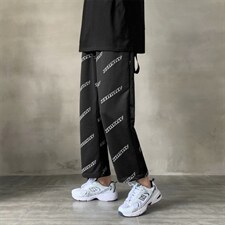 字母裤子男韩版潮流ins潮牌情侣运动裤宽松束脚休闲裤男k3190-p35图片