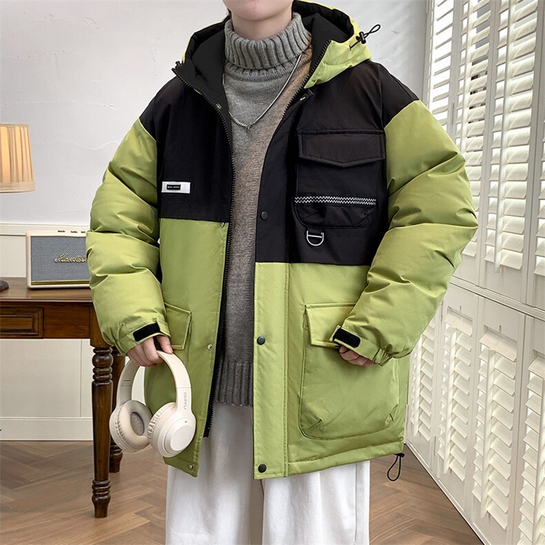 冬上新加棉加厚潮牌棉服港风连帽棉衣外套男女8323-P125控价168,男装棉衣,电商A441-1