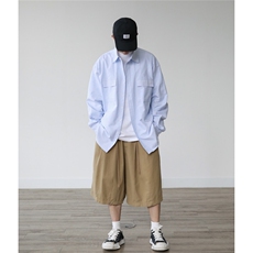 条纹长袖衬衫男春季美式cityboy休闲蓝色衬衣外套710-821-P50，男装衬衫，星座710