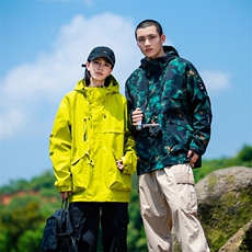 春秋户外冲锋衣男女同款防风防水连帽工装外套登山服夹克2481-P75，男装夹克，星座1403B