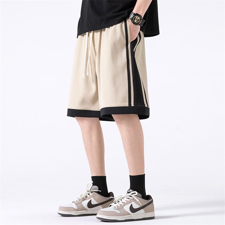 夏季新款冰丝垂感短裤无影墙休闲裤男免烫宽松凉感K23205-P39控58,男装牛仔裤,星座717