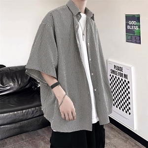 港风经典格子宽松男士衬衫 A125-C03-P35图片