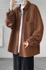 衬衫男秋季新款港风宽松大码提花长袖衬衣CS026-P42(现货），男装衬衫，星座214-3