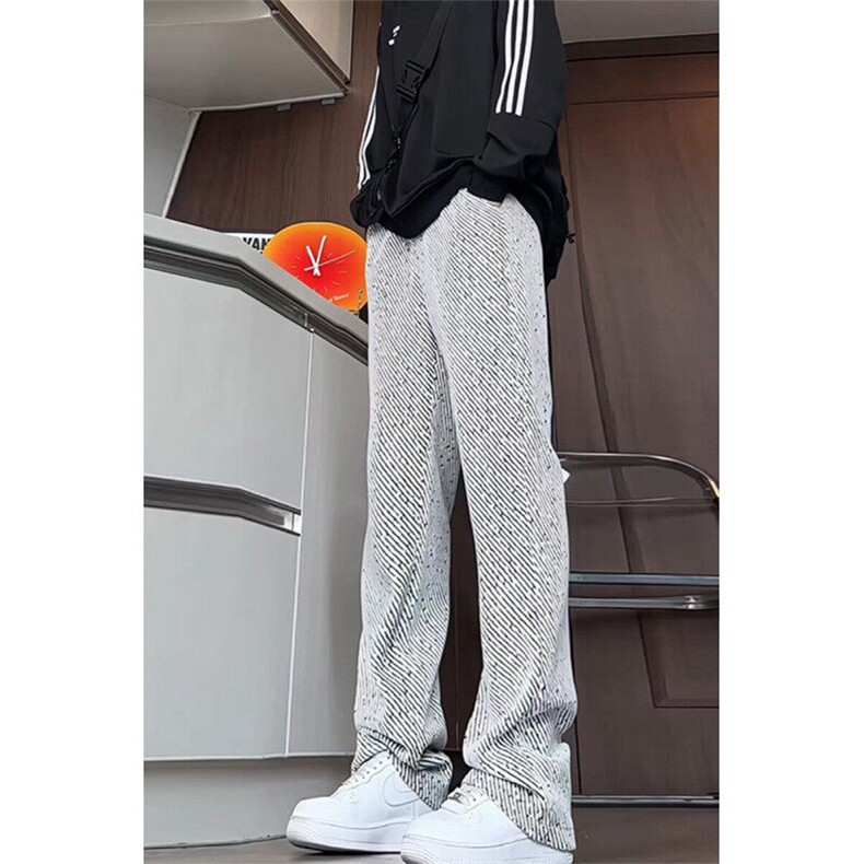美式ins高街hiphop小众针织休闲裤裤货号K2491P55,男装休闲裤,电商A063
