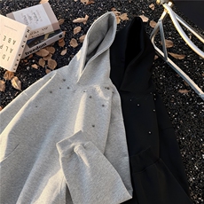美式重磅复古加绒加厚刺绣连帽卫衣男女宽松LY74500-P50加绒55，男装卫衣，星座1008
