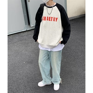 潮流青春流行文艺卫衣圆领新款纯色2023休闲衣服W5062P38图片