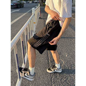 大量现货 美式潮牌短裤男小众设计感侧边条纹休闲速干裤DK706-P40图片